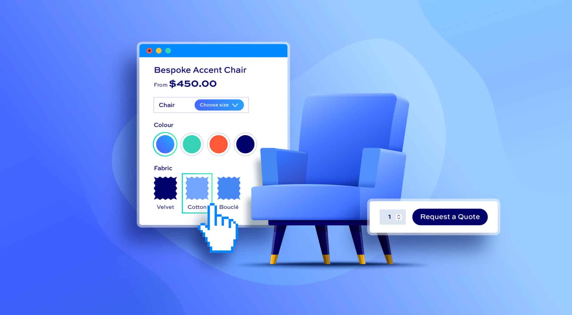 Customizable products with quote system