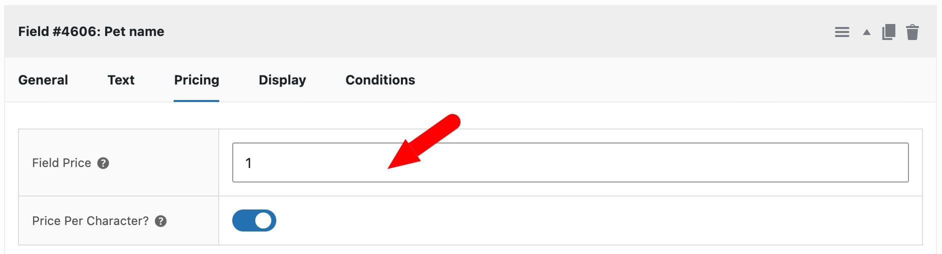 Setting to charge per character for engraving pet's name