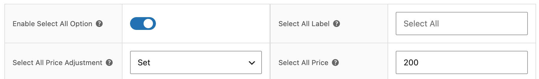 Setting to allow the customer to select all sessions from a single checkbox