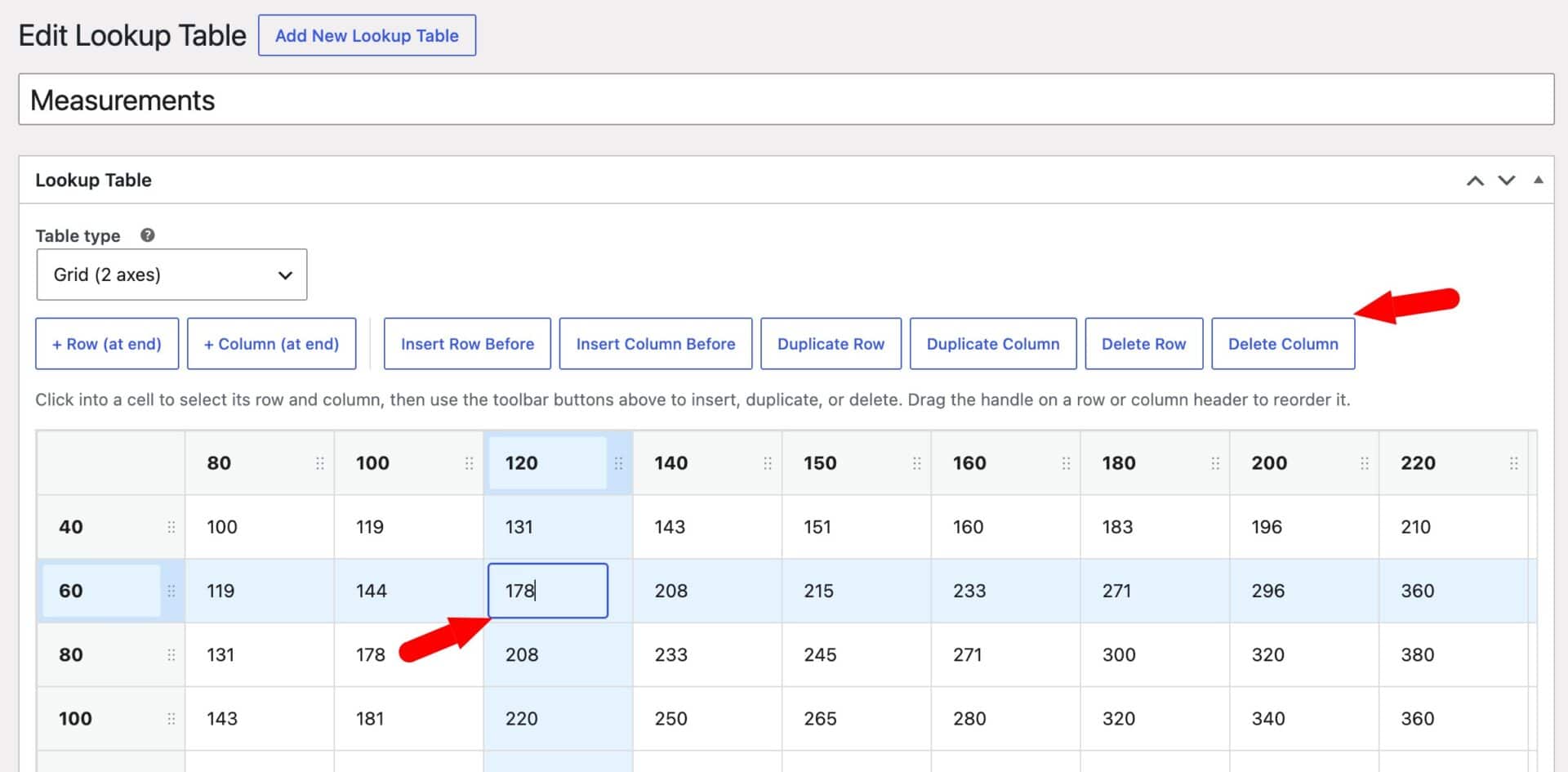 Edit a WooCommerce lookup table from within the WordPress dashboard