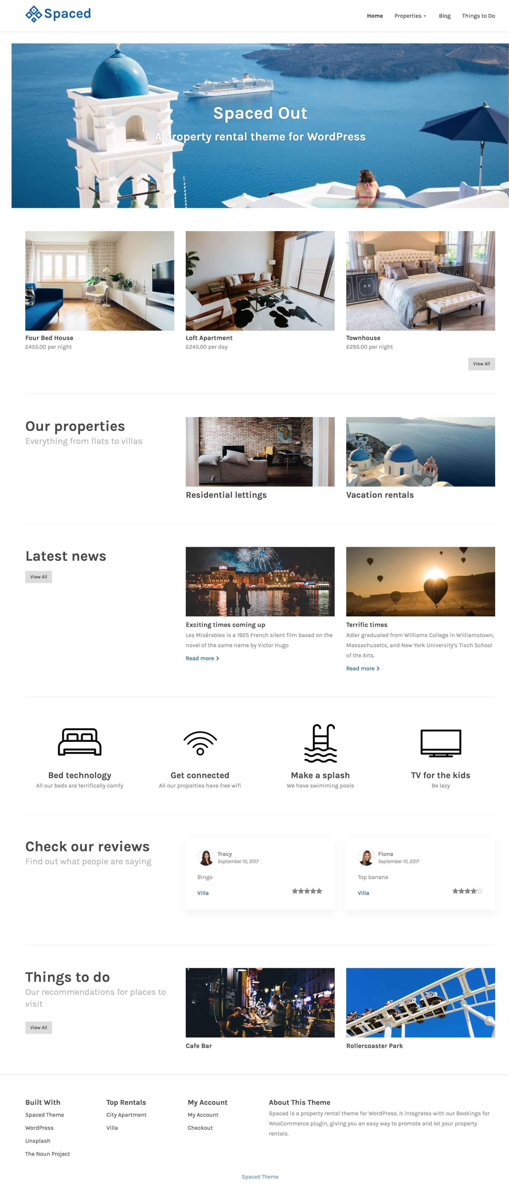 Spaced WordPress Property Rental Theme Catapult Themes