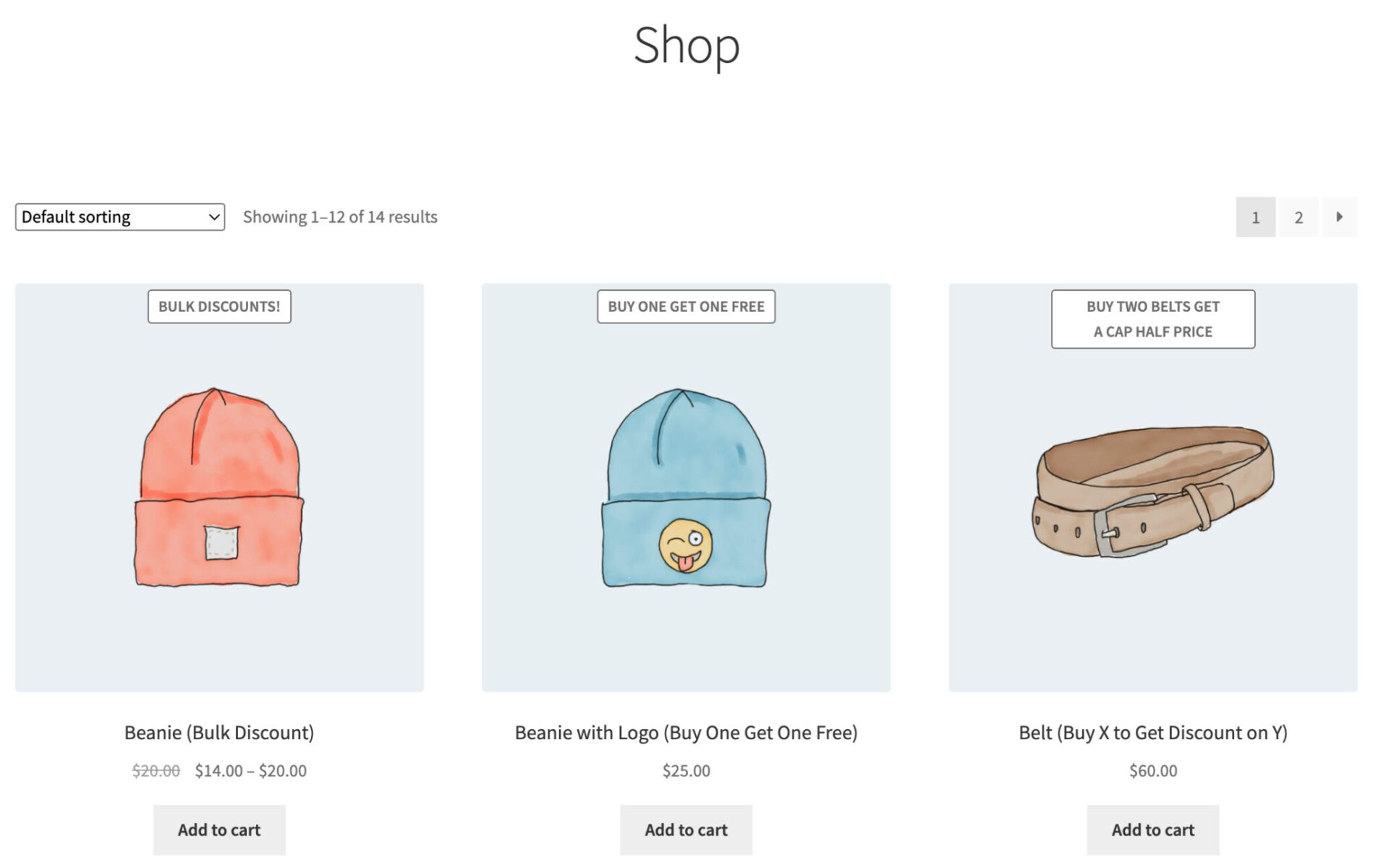 Multiple discount types